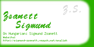 zsanett sigmund business card